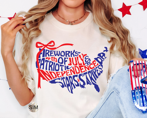4th Of July PNG, Fourth Of July PNG, American Flag With Coquette Bow, American Flag, 4th Of July Sublimation, UvDTF Design PnG Download