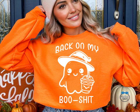 Back On My Boo Shit SVG, Cute Ghost Iced Coffee, Bougie Halloween PNG Instant Download, Cricut Cut File, Silhouette Cut File, Download UvDtF