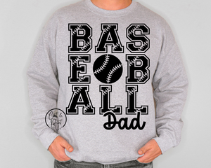 Baseball Dad SVG, Baseball PNg File, Baseball Varsity Letters SvG, Baseball College Letter SVG Instant Download, Cricut Cut File, Silhouette