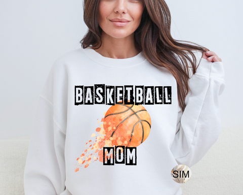 Basketball Mom PNG, Basketball Mom Shirt PNG, Basketball Distressed Letters Iced Coffee PnG, Sublimation Digital PnG Instant Download, UVDTF