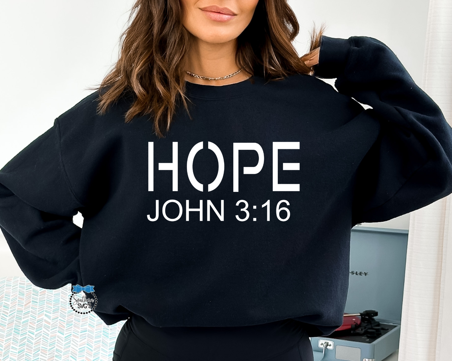 Hope SVG, Hope PNG, Hope John 3:16 SVG, Instant Download, Cricut Cut File, Silhouette Cut File, Religious Svg, UvDtF Png