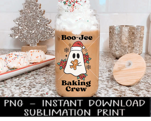 Christmas PNG, Boo Jee Baking Crew UV DtF File, Christmas Ghost PNG Digital Design, Sublimation PnG, Instant Download Water Slide, Waterslide