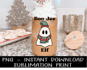 Christmas PNG, Boo Jee Ghost UV DtF File, Christmas Ghost PNG Digital Design, Sublimation PnG, Instant Download Water Slide, Waterslide