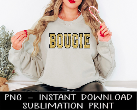Bougie PNG File, Faux Glitter Bougie College Letters, Sublimation Design, Bougie Glitter UV DtF Digital Design, Sublimation PNG Download