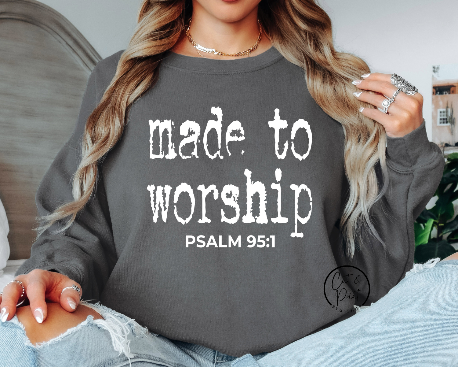 Christian SVG, Png, Bible Verse SvG, Faith SVG, Png, Made To Worship Distressed  SVG Instant Download, Cricut Cut File, Silhouette Cut File