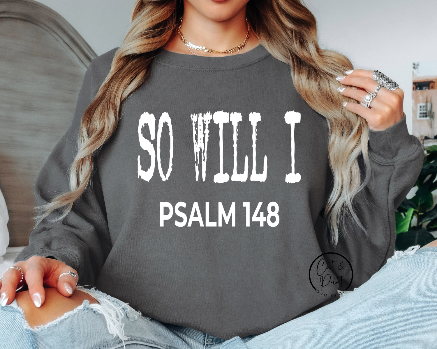 Christian SVG, Png, Bible Verse SvG, Faith SVG, Png, So Will I Psalm Distressed SVG Instant Download, Cricut Cut File, Silhouette Cut File