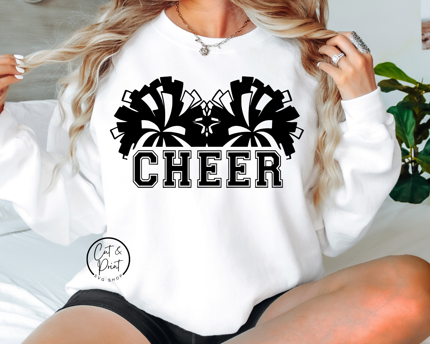 Cheerleader SVG, Cheerleader PNG, Cheerleader Pom Pom SvG, Cheerleader Cutout Png, Instant Download, Cricut Cut Files, Silhouette Cut File