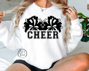 Cheerleader SVG, Cheerleader PNG, Cheerleader Pom Pom SvG, Cheerleader Cutout Png, Instant Download, Cricut Cut Files, Silhouette Cut File