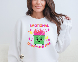 Emotional Dumpster Fire PNG File, Emotional Dumpster Fire Digital PnG Download, Emotional Dumpster Fire UV DtF PnG