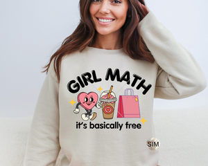 Girl Math PNG File, Girl Math It's Basically Free PNG, Girl Math Png, Sublimation Digital PnG Download, UV DtF PnG