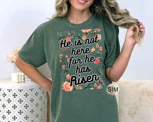 He Is Risen PNG File, Easter PNG, He Is Not Here For He Has Risen PnG, Sublimation Digital PnG Download, UV DtF PnG