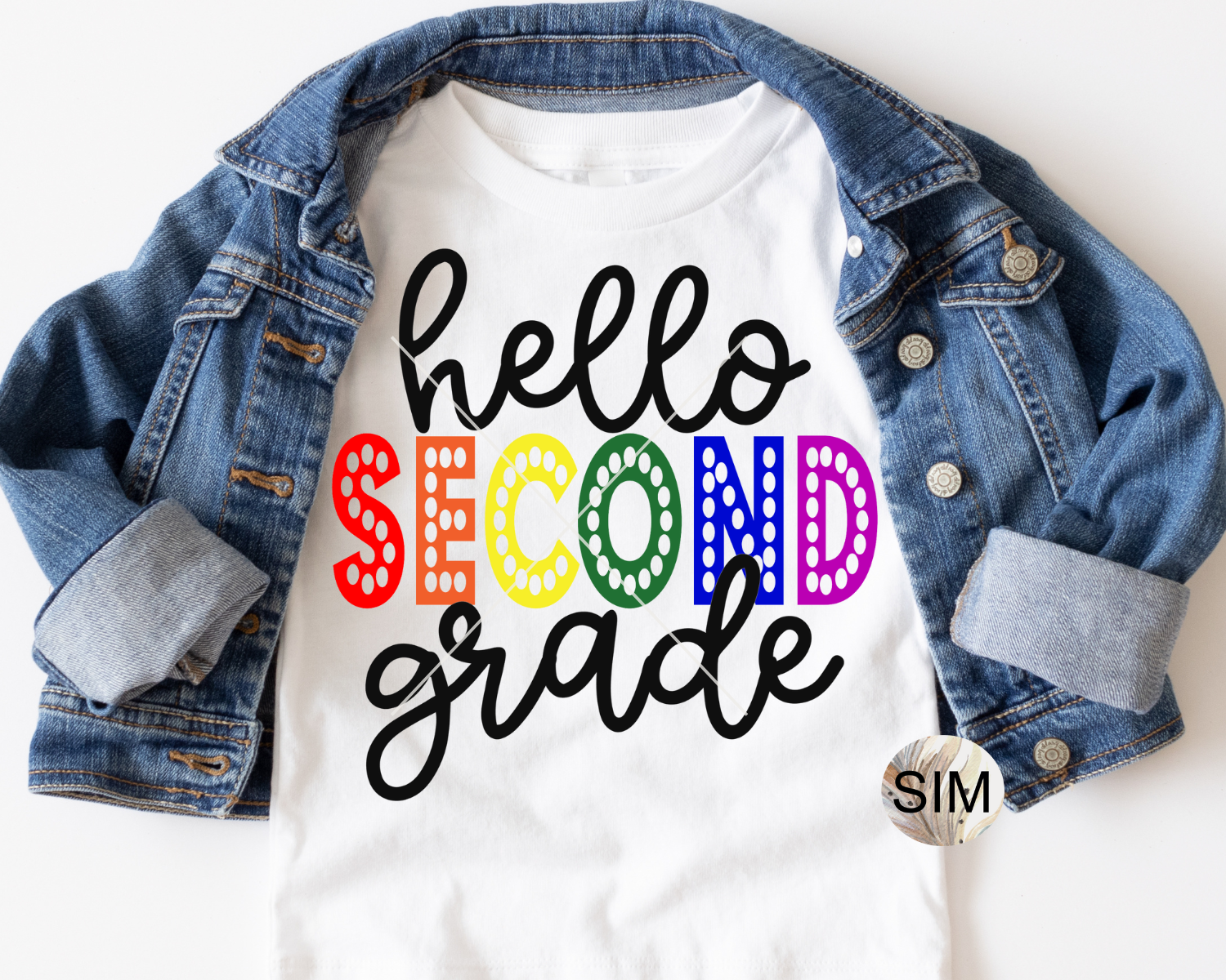 Hello Second Grade PNG File, Back To School PNG, Bright Dotted Letter Png, Back To School Shirt Sublimation Digital PnG Download, UV DtF PnG