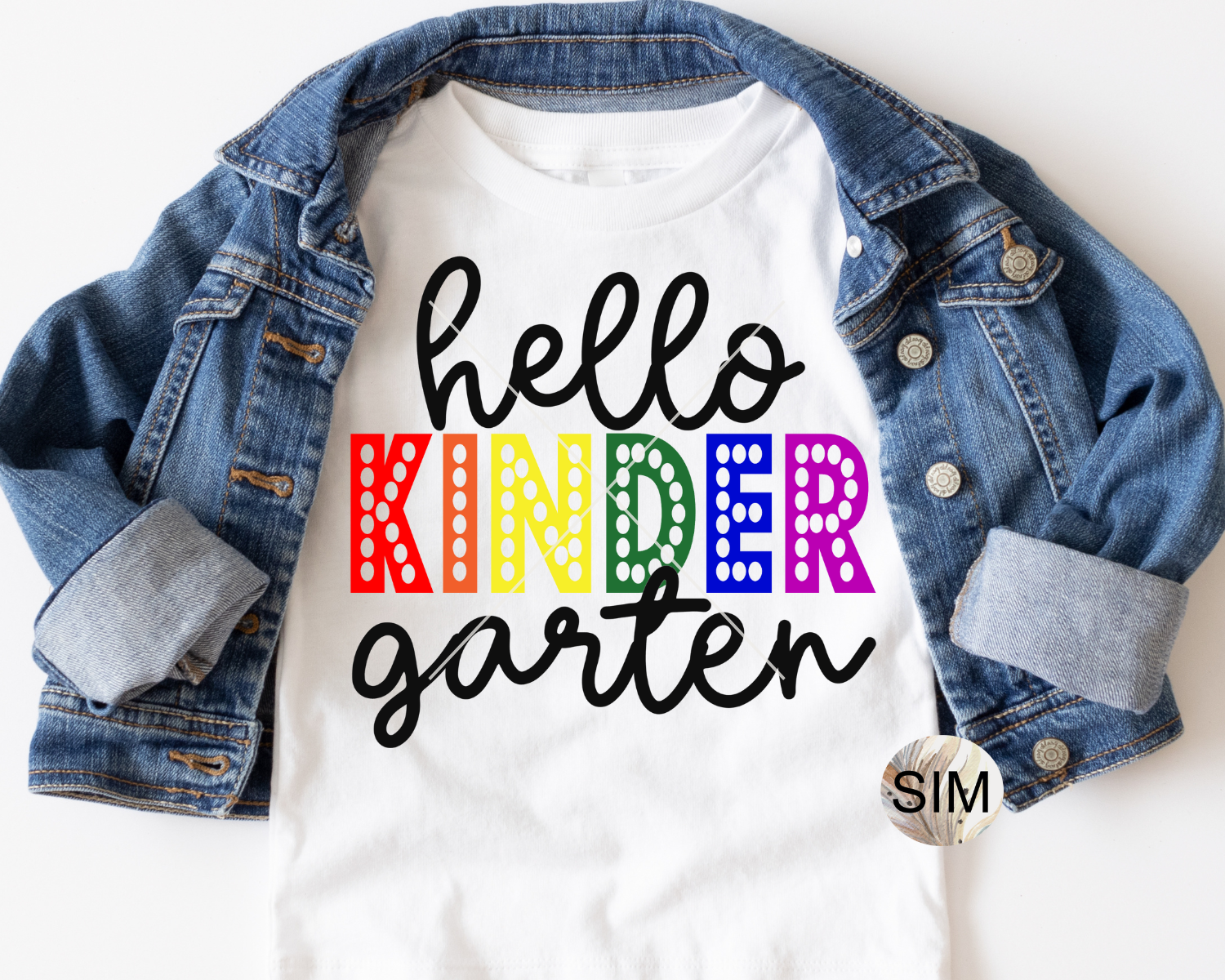 Hello Kindergarten PNG File, Back To School PNG, Bright Dotted Letter Png, Back To School Shirt Sublimation Digital PnG Download, UV DtF PnG