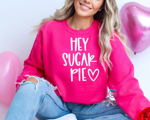 Valentine's Day SVG, Hey Sugar Pie Valentine PNG, Valentine's Day PnG Instant Download, Cricut Cut Files, Silhouette Cut Files, Uv Dtf Png