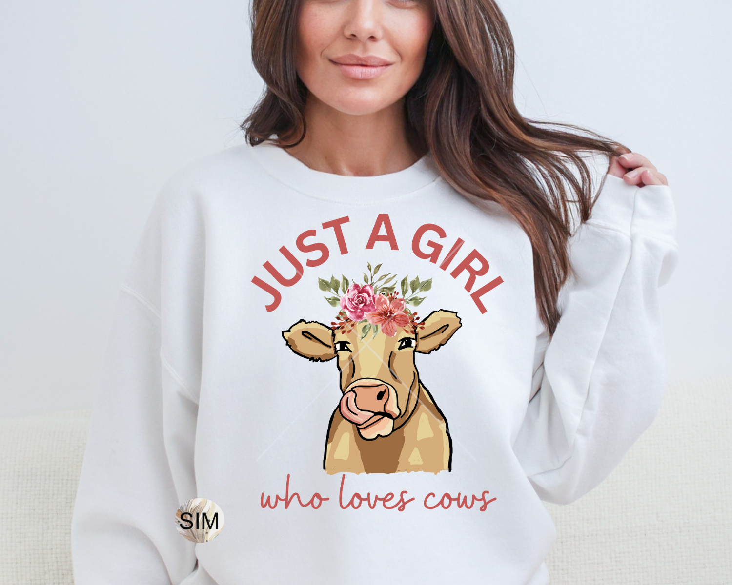 Cows PNG File, Just A Girl Who Loves Cows PNG, Cow Lover Iced Coffee Cup Png, Floral Cow Digital PnG Download, UV DtF PnG