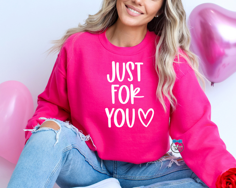 Valentine's Day SVG, Just For You Valentine PNG, Valentine's Day PnG Instant Download, Cricut Cut Files, Silhouette Cut Files, Uv Dtf Png