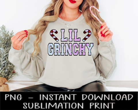Lil Grinchy Sequin PNG, Faux Sequin Letter, Lil Grinchy Sublimation Design, Christmas UV DtF Digital Design, Sublimation Instant Download