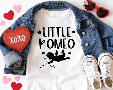 Valentine's Day SVG, Little Romeo PNG Kids Valentine's Day Tee Shirt SVG, Instant Download, Cricut Cut Files, Silhouette Cut Files Print