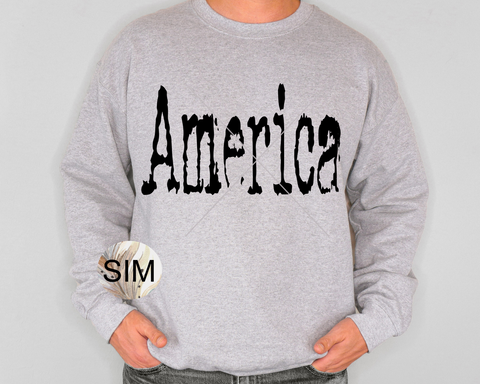 4th Of July PNG, America Distressed Typewriter Letters PNG, Grunge Typewriter Letter Sublimation Digital Design PNG Instant Download