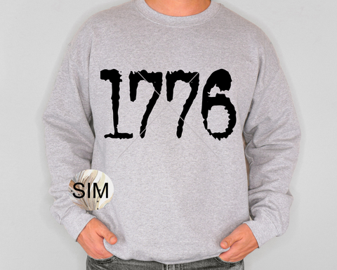1776 PNG, 1776 Independance Day Distressed Typewriter Letters PNG, Grunge Typewriter Letter Sublimation Digital Design PNG Instant Download