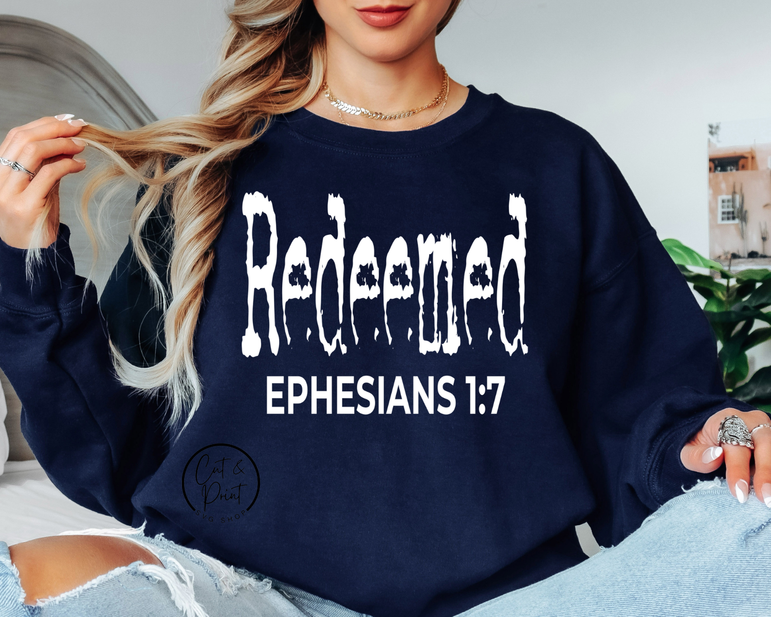Christian SVG, Png, Bible Verse SvG, Faith SVG, Png, Redeemed Distressed SVG Instant Download, Cricut Cut File, Silhouette Cut File
