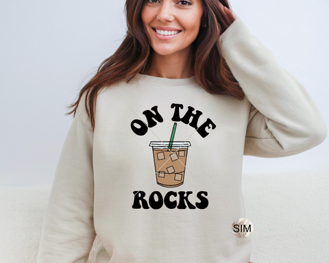 On The Rocks Iced Coffee PNG File, On The Rocks PNG, Iced Coffee Png, Sublimation Digital PnG Download, UV DtF PnG