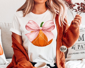 Halloween PNG File, Pink Coquette Bow & Pumpkin PNG, Fall Pink Coquette Bow Png, Sublimation Digital PnG Download, UV DtF PnG