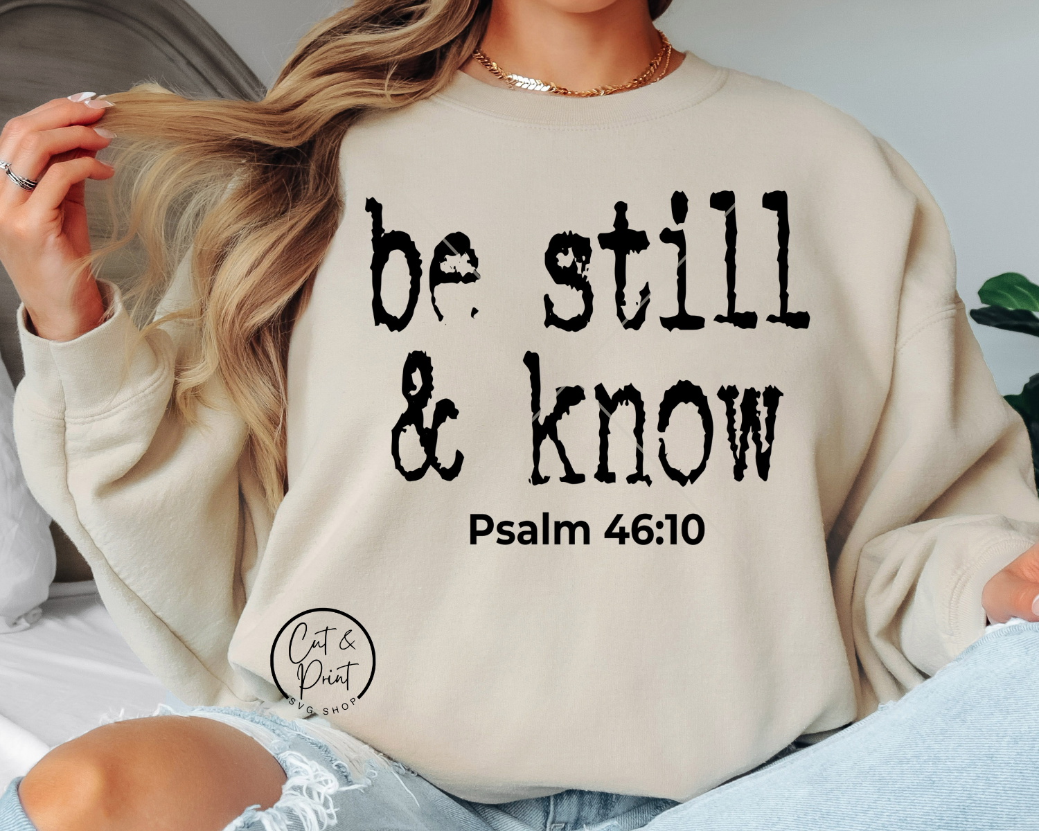 Christian SVG Png, Bible Verse SvG, Faith SVG, Png, Be Still & Know Distressed SVG Instant Download, Cricut Cut File, Silhouette Cut File