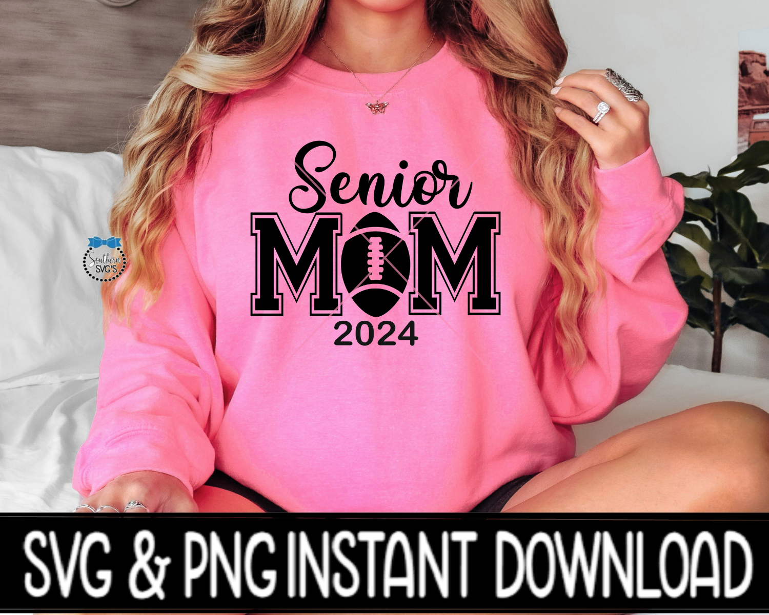 Senior Mom 2024 SVG, Senior Mom Football 2024 SvG Tee Shirt PNG, Instant Download, Cricut Cut File, Silhouette Cut File, Download Print