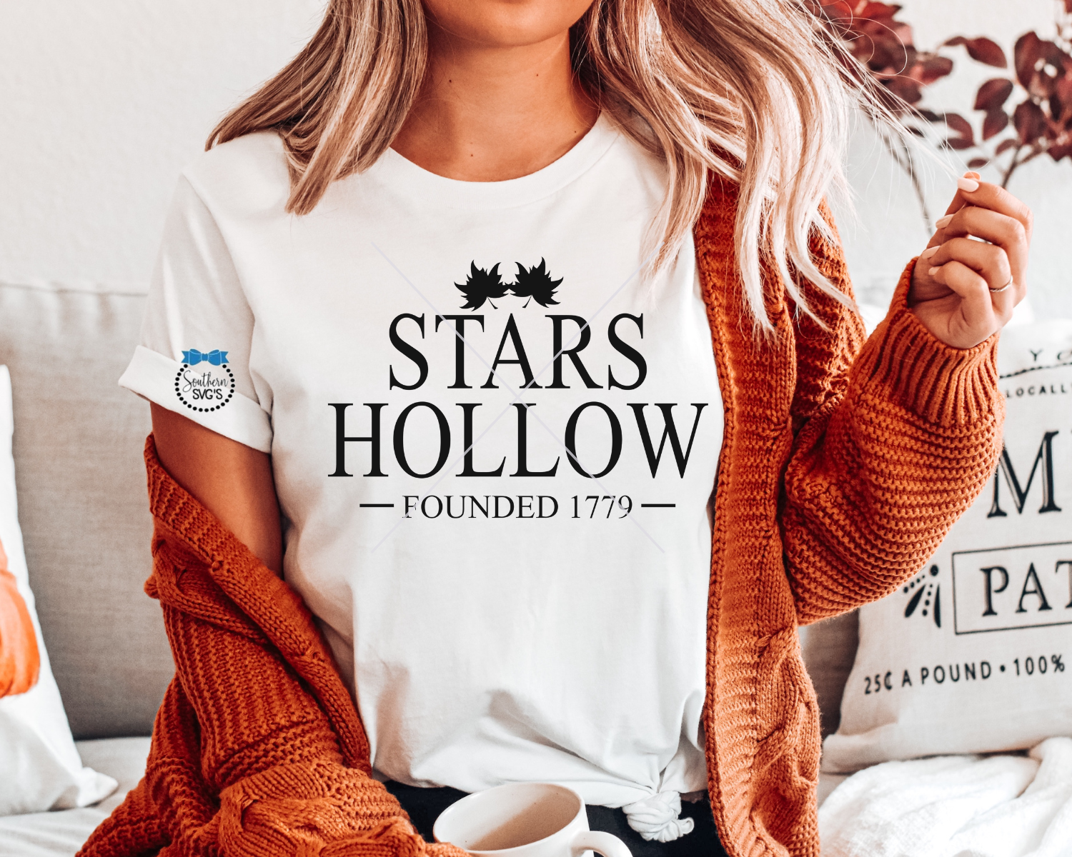 Stars Hollow SVG, Stars Hollow PNG, Fall SVG Files, Stars Hollow Instant Download, Cricut Cut Files, Silhouette Cut Files, Download, Print