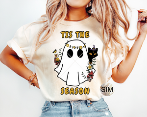 Tis The Season Ghost PNG File, Retro Halloween Ghost Iced Coffee Sublimation Digital Design, PNG for Sublimation PnG, Instant Download UvDtF