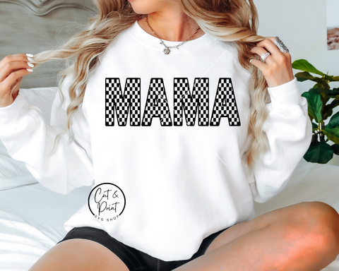 Mama SVG, Mama PNG, Mother's Day SvG, Mother's Day Png, Mama Checkered Letter SVG Instant Download DfF, Cricut Cut File, Silhouette Cut File