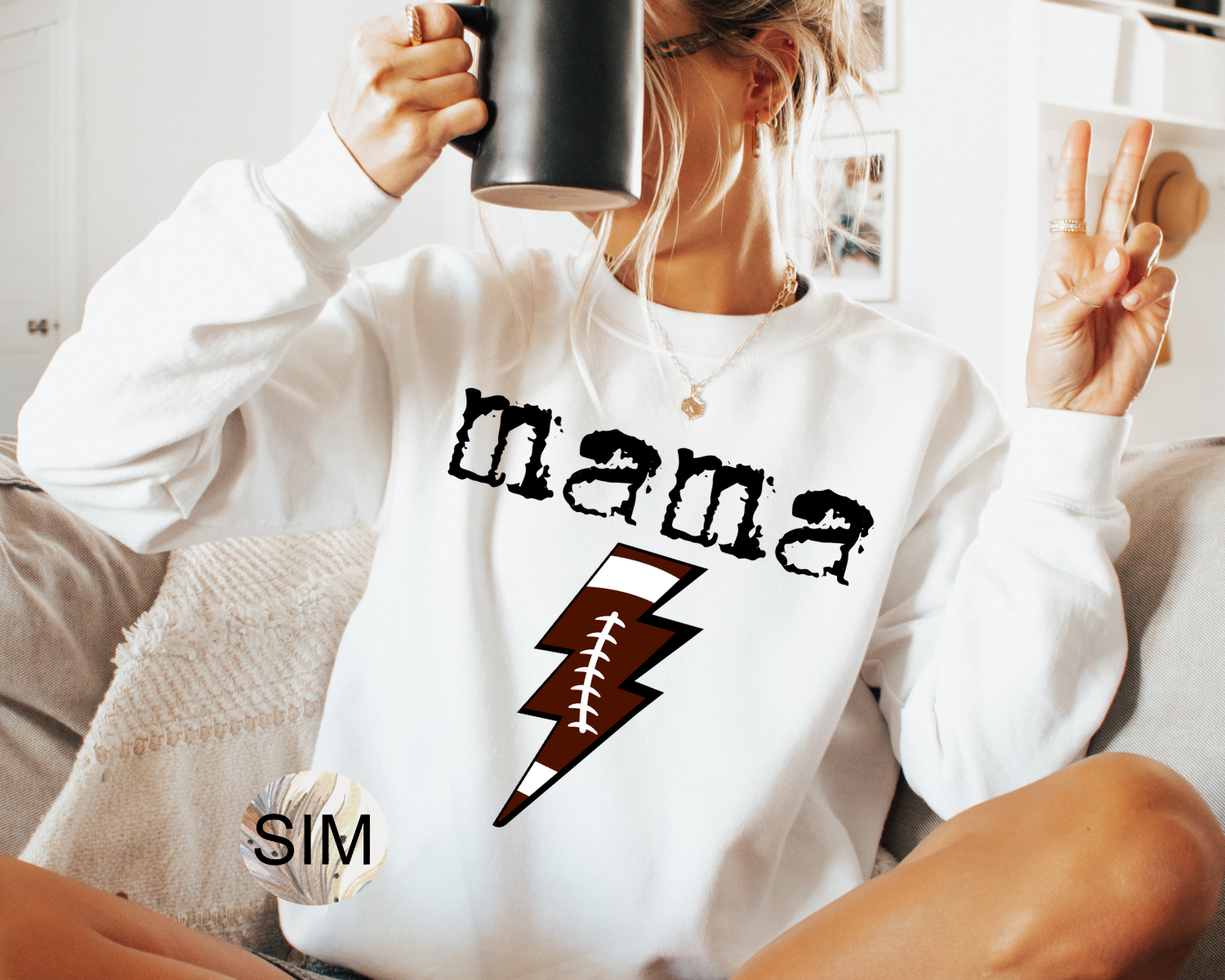 Football Mama PNG, Football Mama PNG, Football Mama Grunge Typewriter Letters Lightning Bolt PnG, Sublimation Digital PnG Instant Download