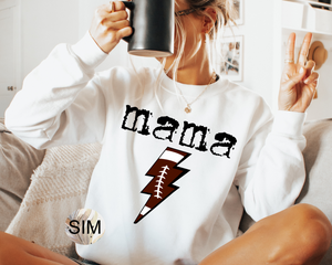 Football Mama PNG, Football Mama PNG, Football Mama Grunge Typewriter Letters Lightning Bolt PnG, Sublimation Digital PnG Instant Download