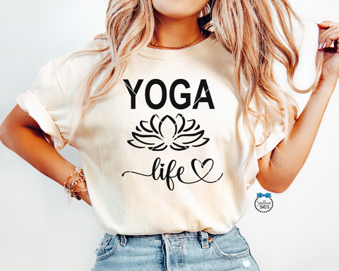 Yoga Life SVG, Yoga Life PnG, Inspirational SvG Instant Download, Cricut Cut Files, Silhouette Cut File, UvDtF File