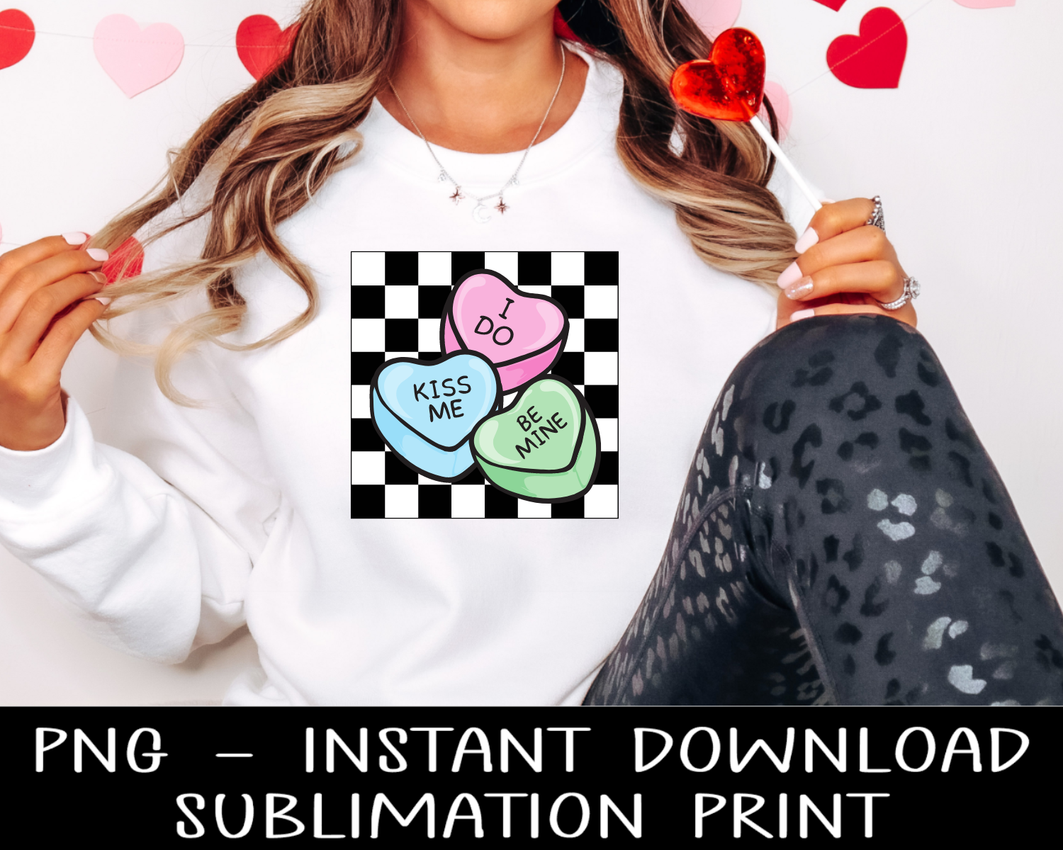Valentine's Day PNG, Conversation Hearts PNG Sublimation Digital Design, PNG for Sublimation, Instant Download, PnG Waterslide