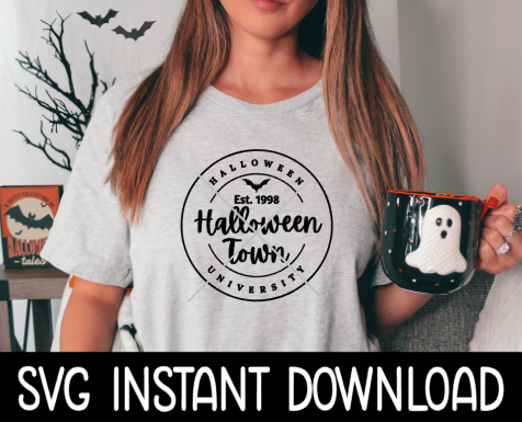 Halloween Town University SVG, Halloween SVG, Halloweentown SVG Instant Download, Cricut Cut File, Silhouette Cut Files, Download, Print