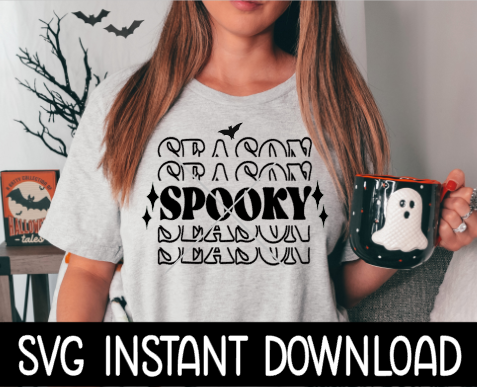 Spooky Season Halloween SVG, Halloween Spooky Season SVG Instant Download, Cricut Cut File, Silhouette Cut Files, Download, Print
