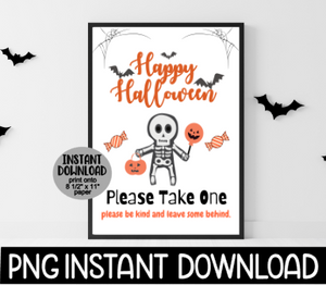 Trick Or Treat Sign PNG, Happy Halloween Sign PNG, Printable Halloween Trick Or Treat Sign, Halloween Decor, Instant PNG Digital Download
