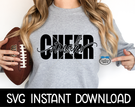Cheer Streaks SVG, Cheerleader PNG, Tote Bag SvG, Cheer Leader SVG, Instant Download, Cricut Cut Files, Silhouette Cut Files, Print