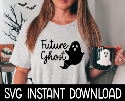 Future Ghost Halloween SVG, Halloween PNG, Future Ghost SVG Instant Download, Cricut Cut File, Silhouette Cut Files, Download, Print