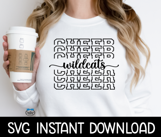 Cheer Mascot SVG, Cheer Mascot PNG, Eagles SvG, School Wildcats Cheetah SVG, Instant Download, Cricut Cut File, Silhouette Cut File Print
