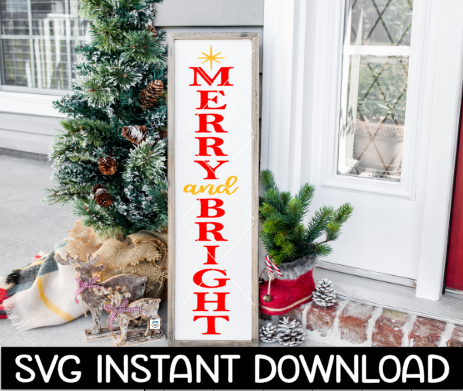 Christmas Porch Sign SVG, Christmas Farmhouse Sign SVG File Instant Download, Cricut Cut Files, Silhouette Cut Files, Download, Print