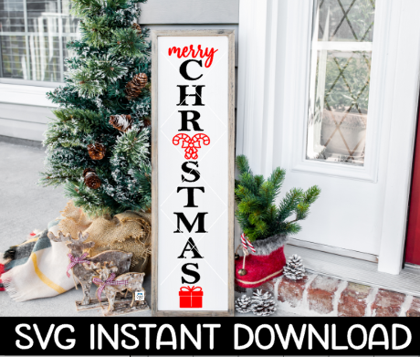 Christmas Porch Sign SVG, Christmas Farmhouse Sign SVG File Instant Download, Cricut Cut Files, Silhouette Cut Files, Download, Print