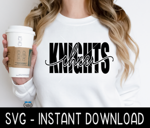 Knights Cheer SVG, Cheerleader Tee SVG, Tote Bag SvG, Cheer Leader SVG, Instant Download, Cricut Cut Files, Silhouette Cut Files, Print