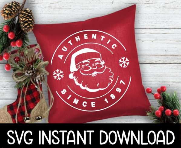 Christmas SVG, Christmas Vintage Old Fashioned Santa Seal SvG Instant Download, Cricut Cut File, Silhouette Cut File, Download Print