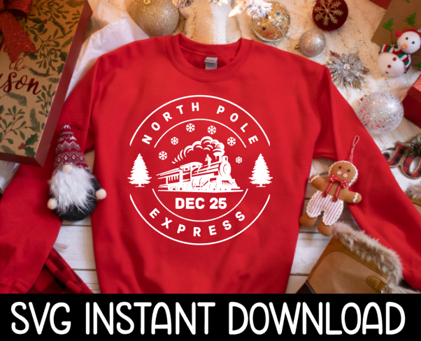 Copy of Christmas SVG, Christmas PNG, Vintage Old Fashioned North Pole Express SvG Instant Download, Cricut Cut File, Silhouette Cut File