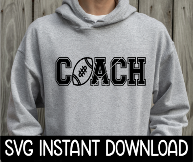 Football Coach SVG, Coach Tee Shirt SvG, Coach SVG, Instant Download, Cricut Cut Files, Silhouette Cut Files, Print
