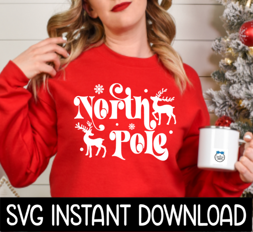 Copy of Christmas SVG, Christmas PNG, Vintage Old Fashioned North Pole SvG Instant Download, Cricut Cut File, Silhouette Cut File