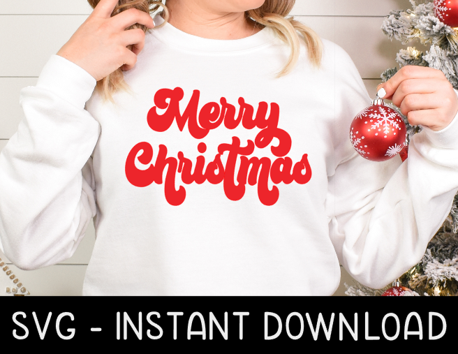 Merry Christmas SVG, Christmas Tee SvG Instant Download, Cricut Cut File, Silhouette Cut File Download Print